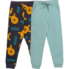 Resim Zuzunga 2'Li Basic Şardonlu 2 İplik Eşofman Set ( Winnie The Pooh - SuYeşili ) 