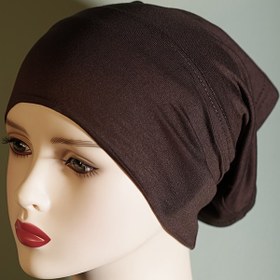 Resim Esnek Nefes Alabilen Müslüman Ramazan Başörtüsü - Kahverengi Hafif ve Rahat Günlük Kullanım & Dini Törenler İçin, Düz Dokulu Hijab, Ayarlı Kesim, Pürüzsüz Kumaş 