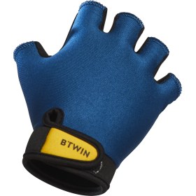 Resim Btwin Çocuk Kısa Parmak Bisiklet Eldiveni Mavi 
