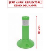 Resim 22039 Şerit Ayırıcı Esnek Delinatör 30 Cm Kompakt Boyutlu Ve Reflektörlü Trafik Ürünü 
