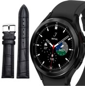Resim Galaxy Watch4 Classic 46mm Siyah Deri Kordonlu Akıllı Saat 