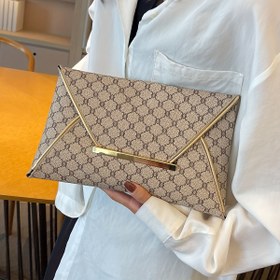 Resim LABOONOO Vintage Geometrik Çanta - Gri & Altın Ton Kapaklı, Geniş İç Mekanli Resmi Etkinlikler ve Günlük Kullanım için, Şık Tasarım, Dayanıklı Yapı, Moda Aksesuarı, Moda Tutkunları 