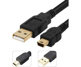 Resim Fano 5 Pin Mini USB 2.0 Mp3 Mp4 Kamera Gps 5pin T-Port V3 Ps3 Oyun Konsol Kolu Veri Şarj Kablo 