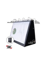 Resim Prezantasyon Yatay Evrak Klasörü 4 Halkalı 250 Yaprak Kapasiteli 24x32,3 Cm Siyah 