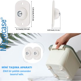 Resim Microcase 360 Derece Döner Bilyeli Yük Eşya Kaydırma ve Taşıma Aparatı 4lü Set AL4459 