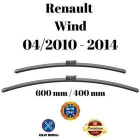 Resim Renault Wind 2010 2011 2012 2013 2014 Uyumlu Ön Cam Silecek Süpürgesi Takımı 600/400mm Silbak Sb2416c 