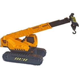 Resim PopŞeker PopŞeker Oyuncak Iş Makinesi Teleskopik Vinç 360 Derece Dönebilen Plastik Hareketli Sürtmeli 28CM. Vinç 