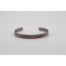 Resim Çekiç İşi Bakır Bileklik 6 Mm - %100 Saf Bakır Bakır 