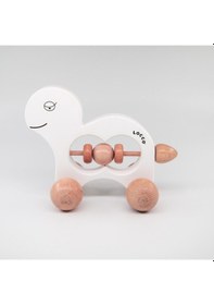 Resim Ahşap Kaplumbağa Beyaz 