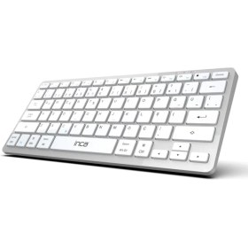 Resim Inca IBK-565BT Bluetooth 5.0 Şarj Edilebilir Akıllı Gümüş Klavye 