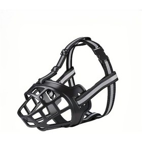 Resim Fochsia Siyah Beyaz M Boy Ayar Köpek Ağızlığı Küçük Orta Büyük Irk Köpekler İçin Çiğneme Kontrolü 