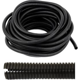 Resim CevHerS 12 mm Yarıklı Spiral Hortum Kablo Gizleme Izolasyon Borusu Esnek Siyah 