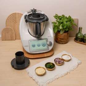 Resim Naturalp Wundermix Miximizer Thermomix Mutfak Robotu Tm7, Tm6 ve Tm5 Için Karıştırma Kabı Hacim Azaltma Aparati 