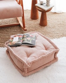 Resim Fitilli Kadife Bisküvi Minder Pembe 