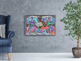 Resim Simetrik Gravür - 39x58 / Floating Çerçeve / Gümüş 
