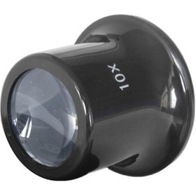 Resim 10x Büyütmeli,saat,takı Onarım Için Cam Lensli Optik Göz Büyüteç 