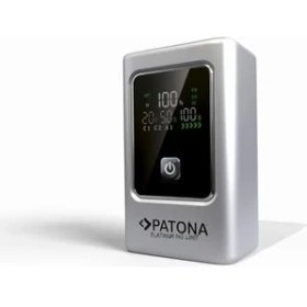 Resim Patona 4238 Platinum Powerbank, 10000MAH Taşınabilir Şarj Cihazı, 35W Pd Hızlı Şarj, 2 Usb-C ve 1 Usb-A Portlu, LCD Ekranlı 