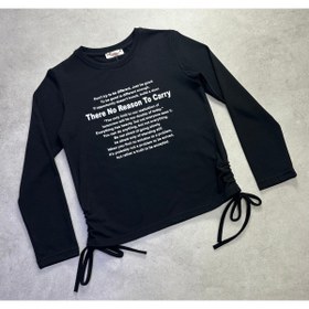 Resim Minimoda Kids Kız Çocuk Yandan Bağcıklı Baskılı Bluz 