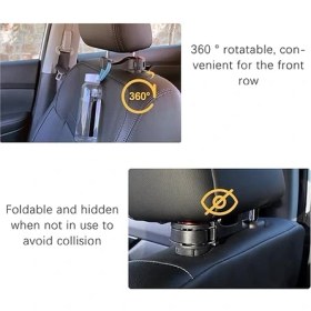 Resim Araç Için Düzenleyici Kanca, Araç Baş Desteği Kancası, 2 Adet Baş Desteği Kancası, Araba, Çanta, Kanca, Cep Telefonu Tutuculu, Araba Kancası, Araç Askısı, Evrensel Araç Araç Koltuğu Kancası Tutucu 