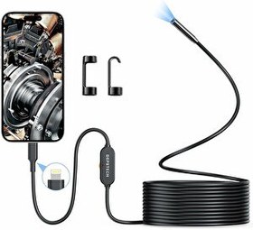 Resim Depstech Işıklı Endoskop Kamerası - 5m Kablo 7mm İnce Prob - Siyah 