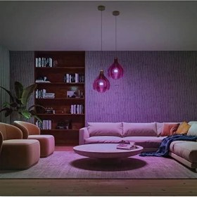 Resim Hue Beyaz ve Renkli Ambiyans, E27 Akıllı LED Ampul, 75W Eşdeğeri, 75W, 1100 Lümen, Bluetooth Uyumlu, 2'li Paket, Alexa, Asistan ve Homekit ile Çalışır, Renkli Beyaz 