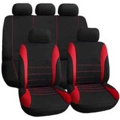 Resim Wholesale00 9'u 1 Arada Dört Mevsim Kaymaz Koltuk Matı Seti, Kırmızı, 5 Koltuklu Araba İçin 