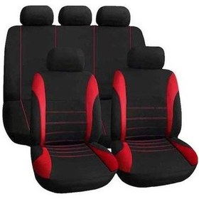 Resim Wholesale00 9'u 1 Arada Dört Mevsim Kaymaz Koltuk Matı Seti, Kırmızı, 5 Koltuklu Araba İçin 