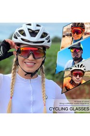 Resim KAPVOE Gloomy Değişebilir 5 Lens Mtb Polarize Bisiklet Spor Dağ Kayak Gözlüğü 