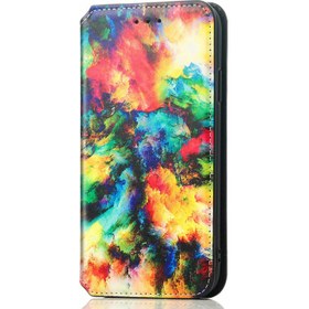 Resim Yihang Boutique Oukitel C21 Pro Için Coque-C2 Deri Kartı Tutucu Manyetik Kapak Telefon Kılıfı - Sarı (Yurt Dışından) 