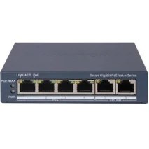 Resim Hıkvısıon 4port 30W Full Poe DS-3E1506P-EI/M Gıgabıt Yönetilemez Switch 