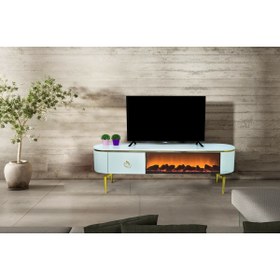 Resim EVNESYA Desing Tv Sehpası 140cm Beyaz 