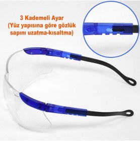 Resim Badem10 Bisiklet Gözlüğü Koruyucu Ayarlanabilir Saplı Bisikletçi Motorcu Gözlük Rüzgar Gözlüğü S800 Şeffaf 