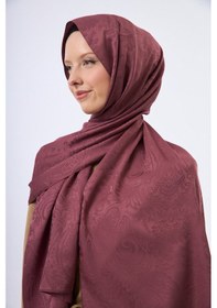Resim Mirsoy Scarf Velora Modern Desen Şal Mürdüm 