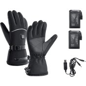 Resim Pshcooe Kış Akıllı Elektrikli Isıtma Eldivenleri Rüzgar Geçirmez Sıcak Su Geçirmez Dokunmatik Ekran Açık Bisiklet ve Kayak Eldivenleri (Yurt Dışından) 