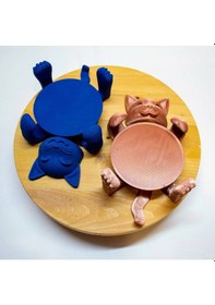 Resim Kedi Figürlü Oynar Bardak Altlığı 3d Baskı Zen Kedi Dekoratif Stand 17 Cm 