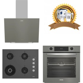 Resim Altus Gri Cam Ankastre Set 570 G - 189 Dg Woklu - 322 G Dijital Turbo 