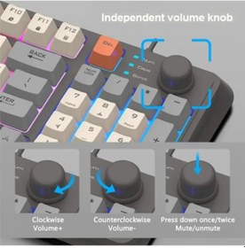 Resim Miaxtreme K820 Rgb Arkadan Aydınlatmalı Dokunmatik Ses Kontrol Fonksiyonlu Oyuncu Gaming Klavye Mouse Set 