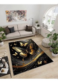 Resim Dijidekor Işıltı Koleksiyonu Model272 Süngerli Dijital Baskılı Saçaksız Mutfak Halısı Yolluk 