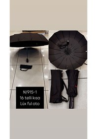 Resim Rainwalker N915 Full Otomatik Lüx Şemsiye 16 Telli Siyah 