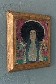 Resim Oscar Stone Decor Masif Çerçeveli Doğaltaş Tablo Pano 28X28 Cm Gustav Klimt Tablosu Prmt2020-1423 
