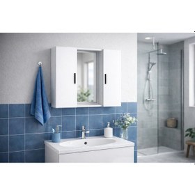 Resim Alesta Life Aynalı Banyo Dolabı Beyaz 