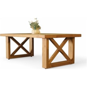 Resim Neiwel Moe Doğal Ahşap Ofis Sehpa-70-100 Açık Ceviz 