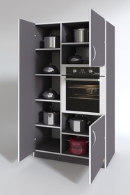 Resim Kenzlife Ankastre Fırın Dolabı Banu Gri Mutfak Banyo Kiler 