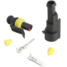 Resim 5 Adet 1 Pin Süper Seal Konnektör Su Geçirmez Oto Dişi Erkek (552491266) 