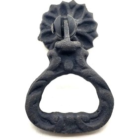 Resim Antika Tarz Dekoratif Pirinç Kalp Sarkaç Mobilya Kulbu - 25 Mm, Oksit - Lisinya 