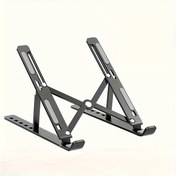 Resim Dashanshop Gri Çift Katlanır Dikey Dizüstü Bilgisayar Standı Alüminyum Soğutucu Gri 