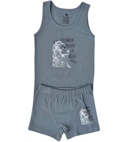 Resim Aslan Baskılı Erkek Çocuk Atlet Boxer Takım 6046 Bgl-st03477 001 