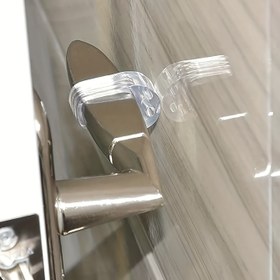 Resim 2 Adet Şeffaf Kapı Kolu Çarpışma Önleyici Pedler, Çarpışma Önleyici Halka Pencere Kapı Kolu, Çarpışma Önleyici Duvar Koruma Kapağı 