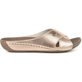 Resim Muya Cyrus Anatomik Taban Jel Destekli Topuk Dikeni Dört Mevsim Kadın Terlik Platin 