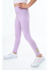 Resim Toontoy Kids Toontoy Kız Çocuk Kirpi Baskılı Tayt Lila 